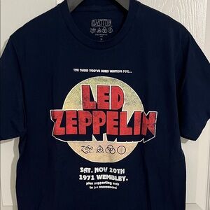 Led Zeppelin Navy Blue Graphic Tee *runs small*